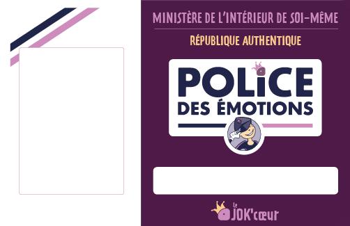 Carte de brigadier des émotions