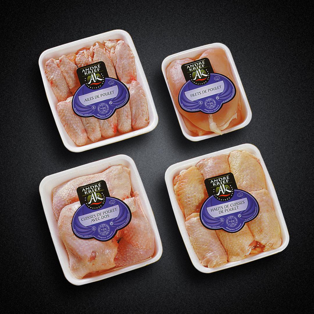 poulet découpes